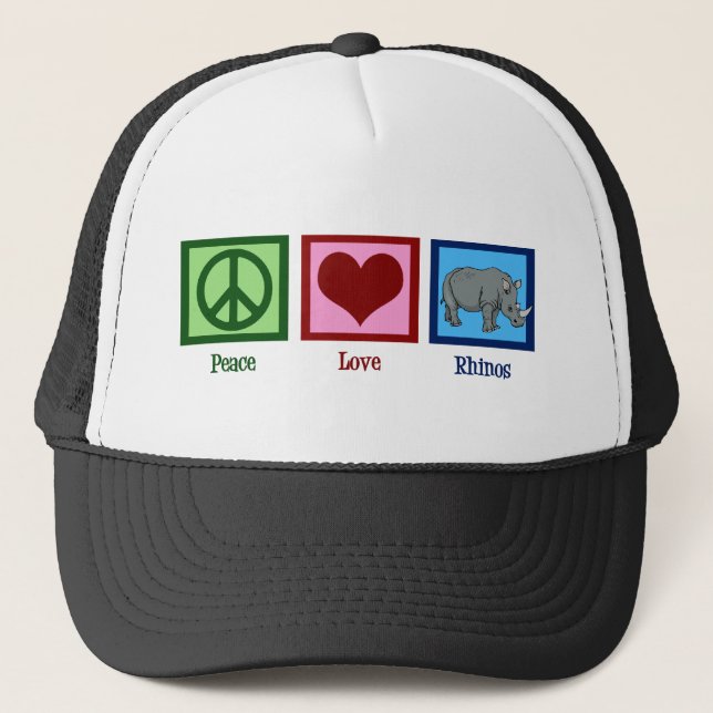 Casquette Peace Love Rhinos (Devant)