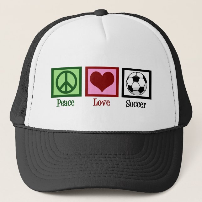 Casquette Peace Love Soccer (Devant)