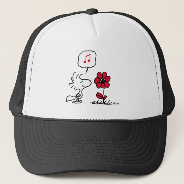Casquette PEANUTS | Motif rouge et noir (Devant)
