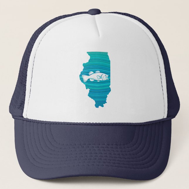 Casquette Pêche à la vague dans l'Illinois (Devant)