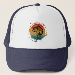 CASQUETTE PÊCHE AUX POISSONS RÉTRO VINTAGE