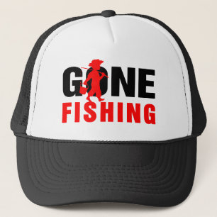 Casquette Pêche noire et rouge