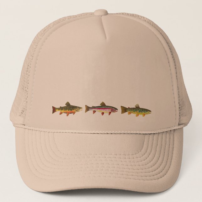 Casquette Pêche sportive de truite broyée (Devant)
