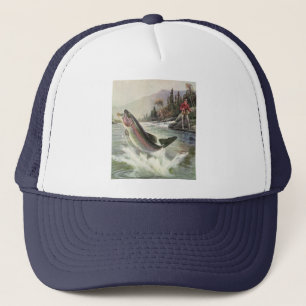 Casquette Pêcheur vintage de truite arc-en-ciel Pêche du poi