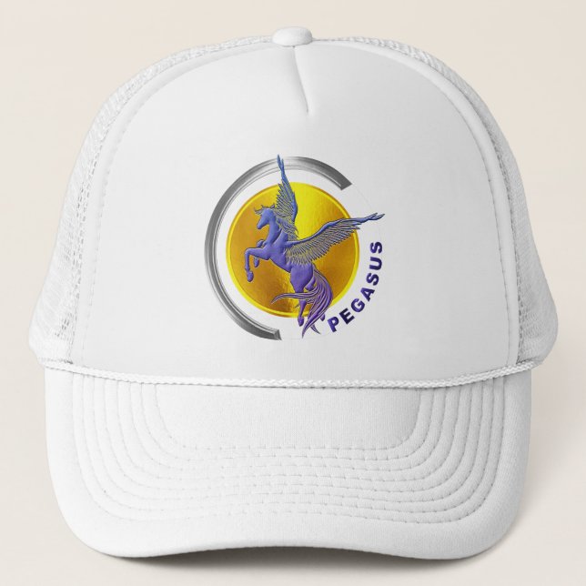 Casquette Pegasus Silver Arc avec Soleil Doré (Devant)