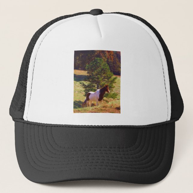 Casquette Peint Poney par le pin (Devant)