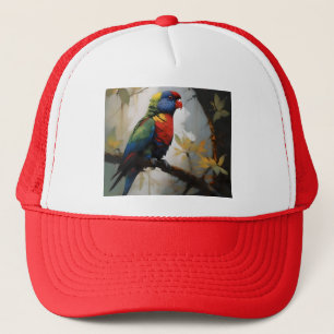 Casquette Peinture à l'huile Aussie Rainbow Lorikeet,