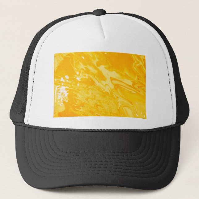 Casquette Peinture Abstraite Jaune Art Abstrait Bac Abstrait (Devant)