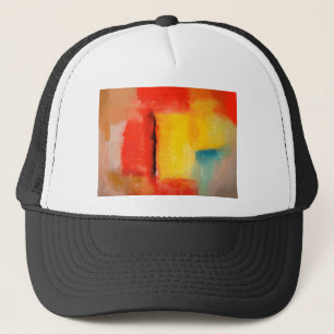 Casquette Peinture Abstraite rouge moderne