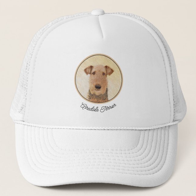 Casquette Peinture Airedale Terrier - Cute Original Art (Devant)