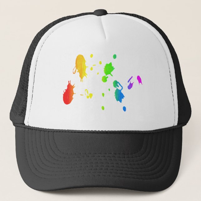 Casquette Peinture arc-en-ciel (Devant)