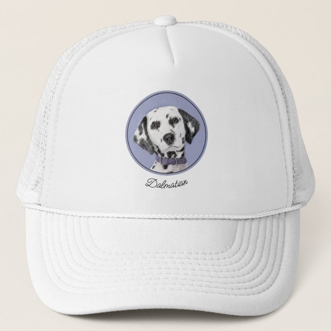 Casquette Peinture Dalmatienne - Cute Original Chien Art (Devant)