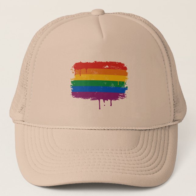 Casquette Peinture d'arc-en-ciel (Devant)