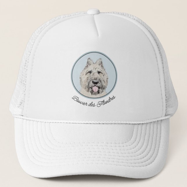 Casquette Peinture de Bouvier des Flandres - Art original de (Devant)