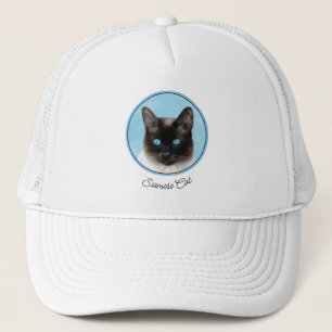 Casquette Peinture de chats de Siamese - Cute Original Cat A