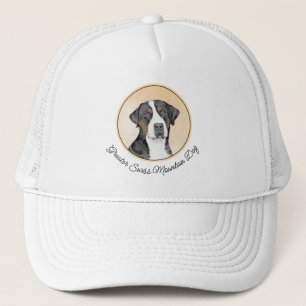 Casquette Peinture de Chien de Montagne - Art original