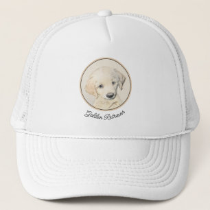 Casquette Peinture de chiot d'or Retriever - Art de chien or