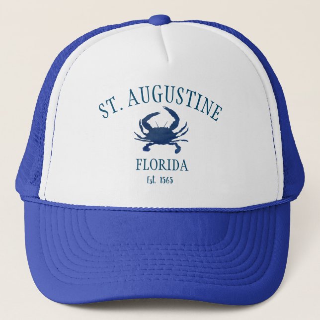 Casquette Peinture de crabe bleu de la Floride St Augustine (Devant)