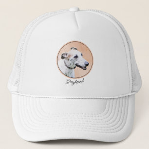 Casquette Peinture de Greyhound - Joli Art Original de Chien