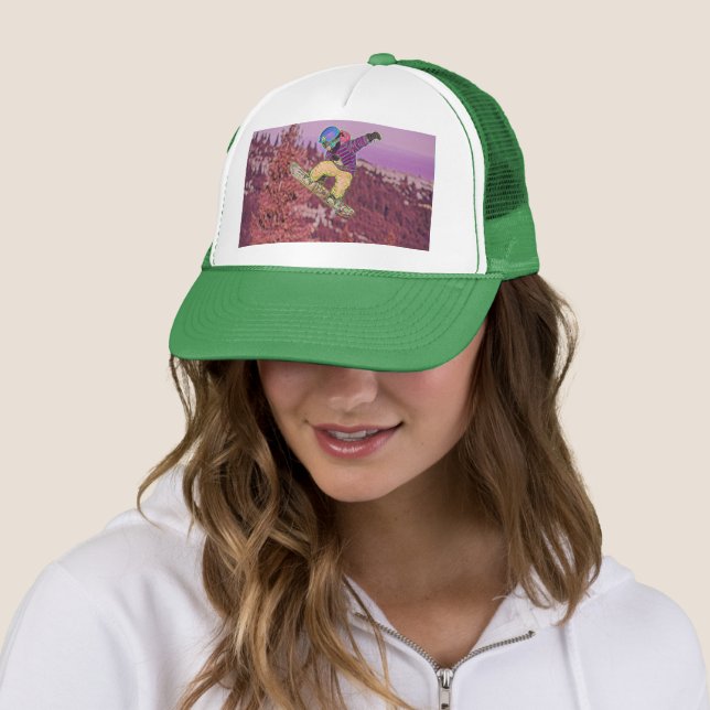 Casquette Peinture de snowboarding (En situation)