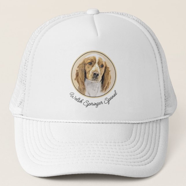 Casquette Peinture d'espagnol Welsh Springer - Art original  (Devant)