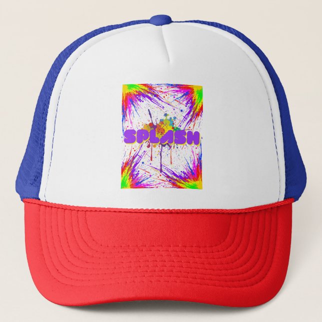 Casquette peinture éclaboussée (Devant)