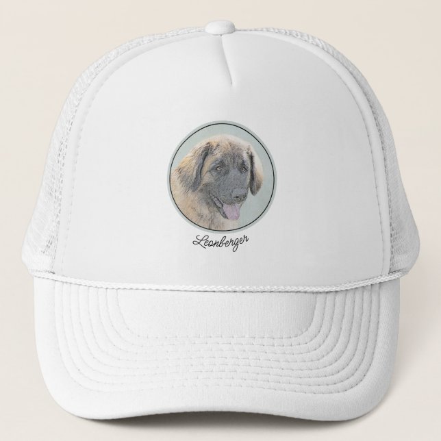 Casquette Peinture Leonberger - Joli art original chien (Devant)