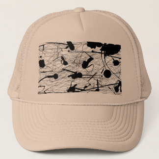 Casquette Peinture noire originale d'éclaboussure