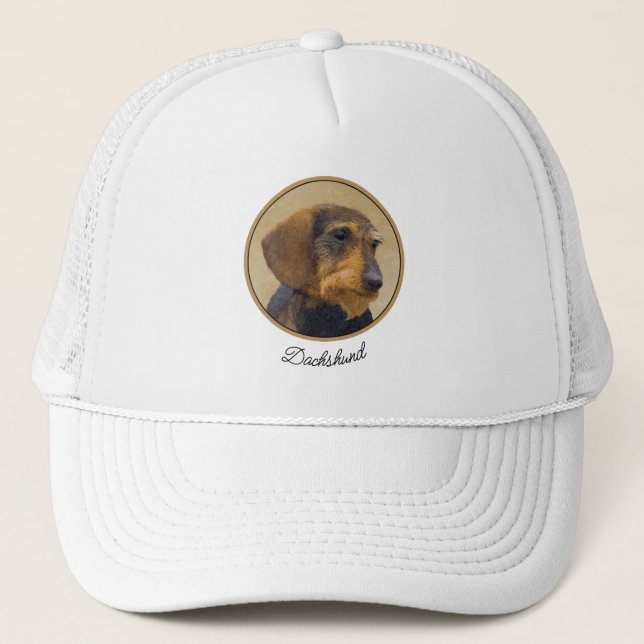 Casquette Peinture originale de Teckel (à poil dur) Art cani (Devant)