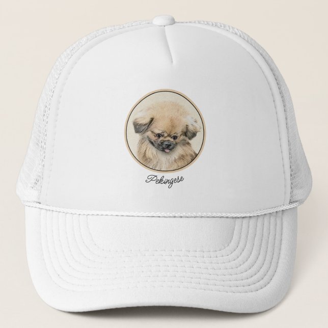 Casquette Peinture Pekingese - Cute Original Chien Art (Devant)