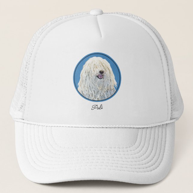 Casquette Peinture Puli - Cute Original Chien Art (Devant)