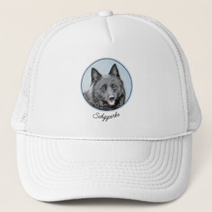 Casquette Peinture Schipperke - Joli Art Original de Chien