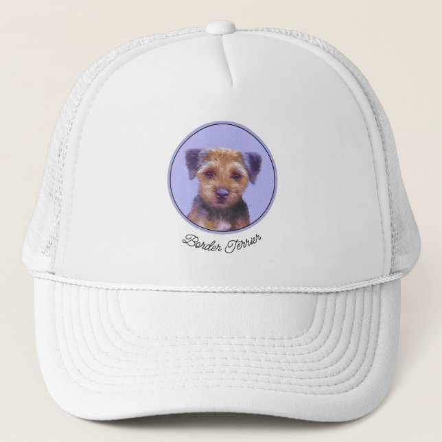 Casquette Peinture sur la frontière de Terrier - jolie art o (Devant)
