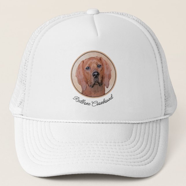 Casquette Peinture sur pilon rouge - jolie art original chie (Devant)