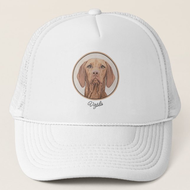 Casquette Peinture Vizsla - Joli art original chien (Devant)