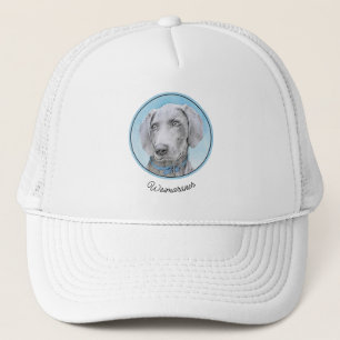 Casquette Peinture Weimaraner - Joli art original chien