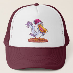 Casquette Pélican de Noël dessinée à la main de style cartoo