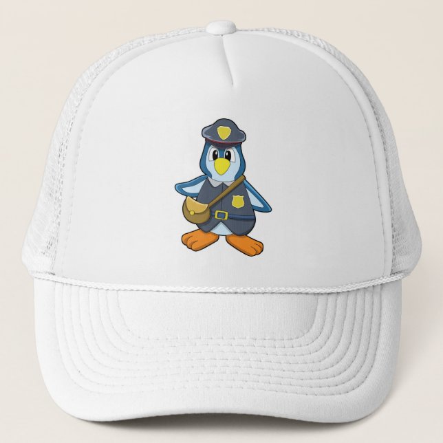 Casquette Penguin en tant que femme de police avec sac à mai (Devant)