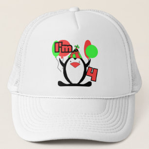 Casquette Penguin I'm 4 Anniversaire T-shirts et cadeaux