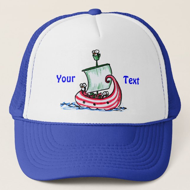 Casquette Penguins Sailing in a Christmas Boat Hat (Devant)