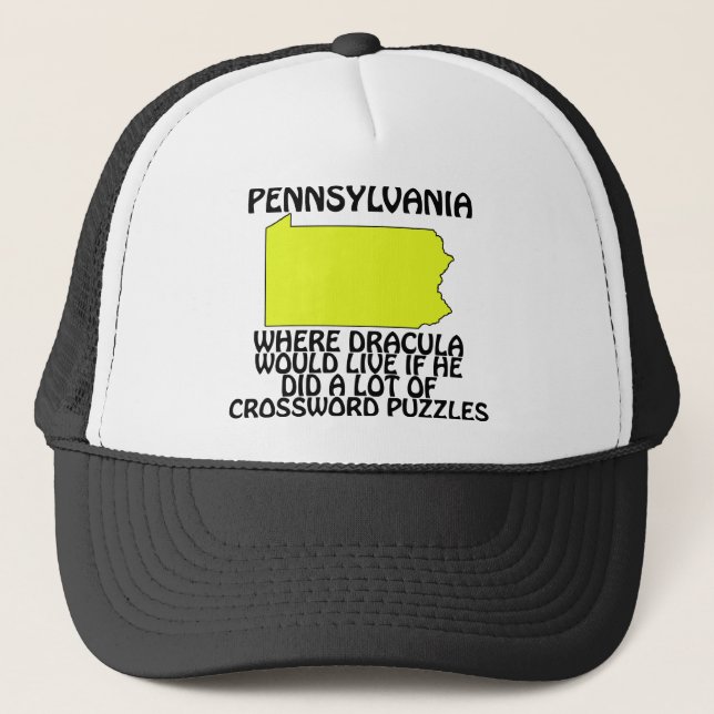 Casquette Pennsylvanie - Où Dracula vivrait... (Devant)