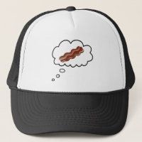 Penser à Bacon drôle Trucker Chapeau