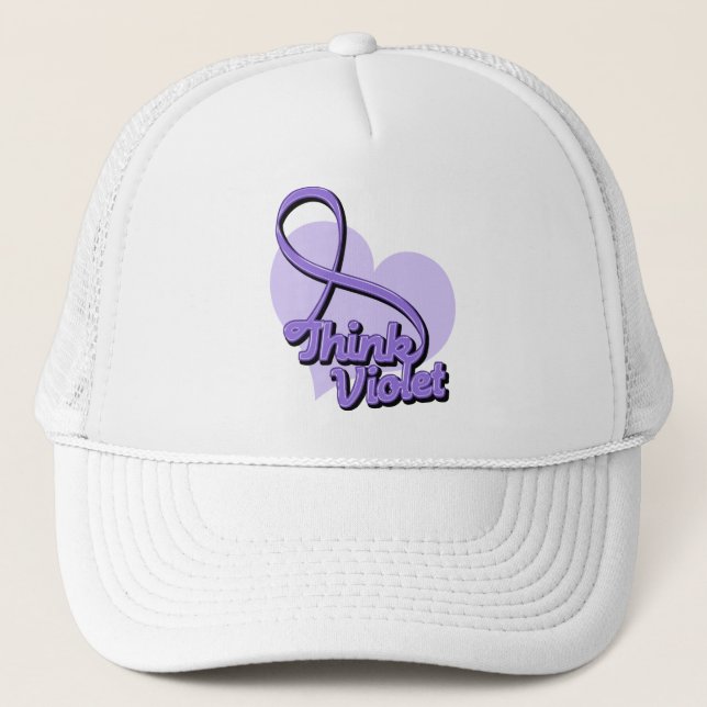 Casquette Pensez au lymphome de Violet Hodgkin (Devant)