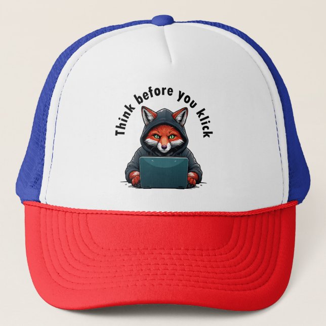 Casquette Pensez avant de cliquer - Sécurité informatique (Devant)