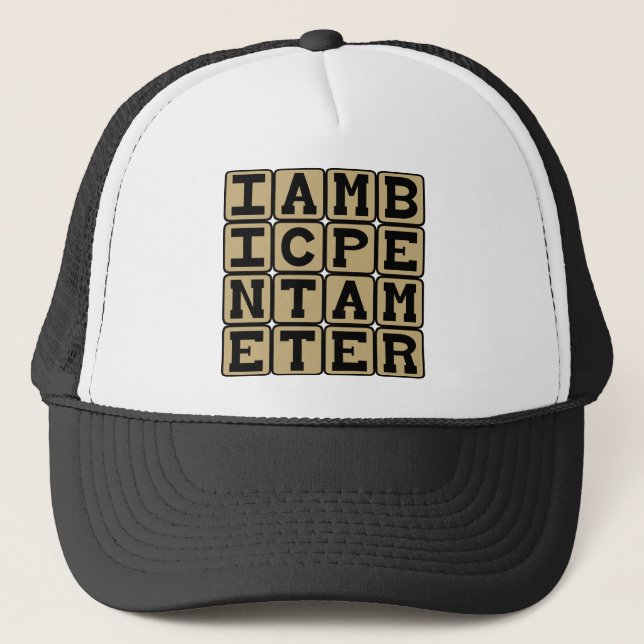 Casquette Pentamètre iambique, schéma de sonnet (Devant)