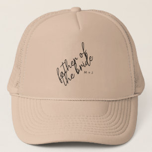 Casquette Père moderne de la mariée   Beige + noir