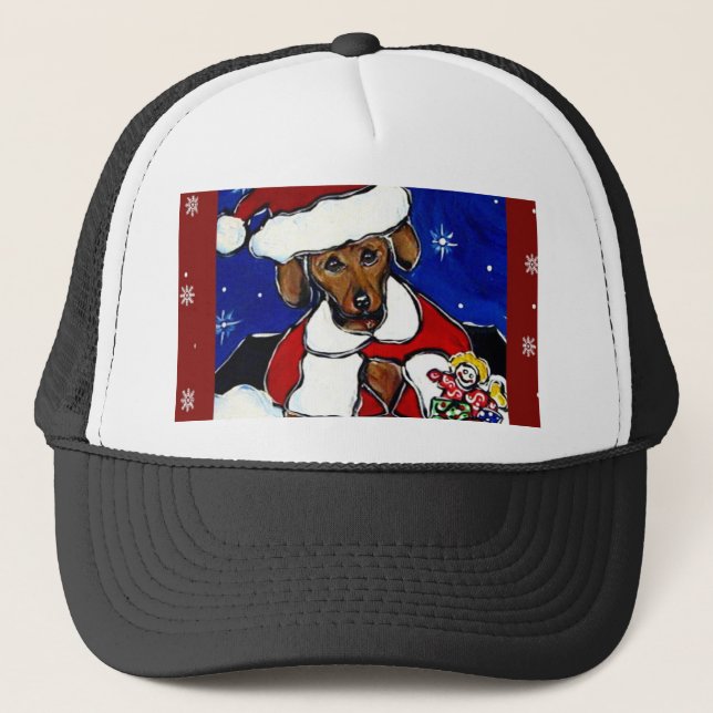 Casquette Père Noël Dachshund (Devant)