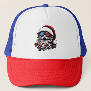 Casquette Père Noël de Noël Patriotique/Américaine