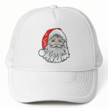 Père Noël Face Aspect Plastique Traditionnel