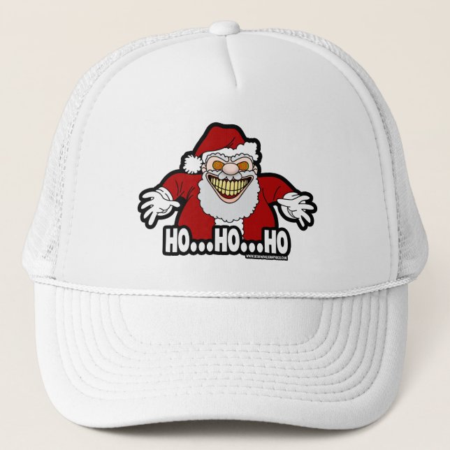 Casquette Père Noël flippant Graphismes loufoques HOHOHO (Devant)
